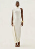 Split Turtleneck Sexy Maxi Dress Women Gown One-shoulder High Waist Bodycon Solid Club Party Long Dress Elegant