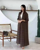 Solid Color Cardigan Long Robe Folded Windbreaker For Women Loose Casual Coffee Long Coat 2DB2952