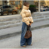 Solid Quilted Cotton Coat Women's Turtleneck Lace-up Full Sleeve Warm Jacket Autumn Winter Lady Commuter Outwear