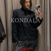 Women Black Hacking Commute Blazer Turtleneck Blazer Spring Fall Office Lady Simple Party Holiday Blazer
