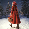Waist-cinching Slim Puffy Long Jacket Unique S Line Big Hem Thicken Warm Robes Lady High Street Outwear