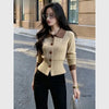 Autumn Winter Temperament Korean Women's Knitting Cardigan Sweater Jacket Long Sleeve Be All-match Ladies Sweater Coat