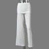 High Waist Single Breasted Women Pants White Double Layer Solid Long Trousers Autumn Loose Casual Outdoor Streetwear