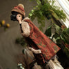 Women Corduroy Print Floral Parkas Red Winter Coats Warm Patchwork Wool Plus Cotton Women Loose Pullover Parkas