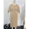 Elegant Office Lady Dresses O Neck Bat Sleeve Vestidos Women Spring Fall Temperament Slinky Dress Tailor-made T-Shirts