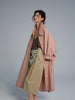 Spring Autumn Long Oversized Thin Pink Trench Coat for Women Single Breasted Elegant Chic Designer Clothing