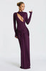 Hollow Out Long Sleeve Sexy Maxi Dress Women Gown Elegant O Neck Draped Ruched Bodycon Club Party Long Dress