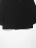 Elegant Solid Crop Blazer Jacket Women Chic Half Sleeves Lapel Loose Short Single Button Coat Lady Daily Street Outerwear
