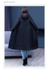 Middle-aged Womens Down Cotton Coat Winter Long Warm Quilted Cotton Jacket Female Casual Hooded Parka Overcoat Purple 5XL