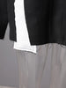 Women Black Irregular Color-block Big Size Blazer Lapel Long Sleeve Jacket Tide Spring Autumn 1DF308001