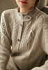 100% pure cashmere cardigan women's winter coat thickened loose knit sweater coat