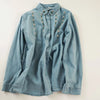 Harajuku Cotton Denim Spring Blouses Long Sleeve Women's Embroidered Shirts Pretty Blouses Woman Jean Shirts