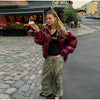 Stand Collar Layered Zipper Cotton Jacket Woman Loose Solid Color Long Sleeves Casual Coat Versatile Street Women's Warm Jackets