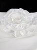 Stylish White Women Blazer Dress V Neck Long Sleeves Oversized 3D Flower Office Business Events Cocktail Party Formal Occasions
