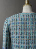 Elegant Women Tweed Jacket Long Sleeve Single Breasted Plaid Short Coat Spring Autumn Office Ladies Designer Outerwear