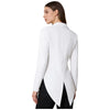 Womens Swallowtail Jacket Lapel Tuxedo Coat Tailcoat Blazer Vintage Outerwear for Nightclub Cocktails Waitress Cosplay Costume