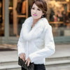 Korean Women Long Sleeved Fur Jacket Ladies High End Faux Fur Short Coat Winter Female Large Size 5XL Plush Outwear