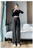 Brown Woolen Suit Pants for Women in Autumn and Winter Narrow Version Straight Wide-leg Pants with Drape