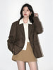 Retro Women Blazers Korean Casual Laple Loose Solid Office Lady Suit Jackets Female Clothing Spring Autumn