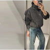 Spring Green Suede Bomber Jacket For Women Vintage Stand Collar Zipper Long Sleeve Coats Lady Street Chic Outerwear