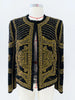 High Street F/W Designer Jacket Women's Metal Rivet Beaded Tweed Jacket