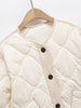 Spring women's vintage crewneck quilted cotton-padded loose version of quilted casual jacket
