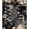 Single Breasted Jeans Patchwork Shirts for Women Autumn Korean Style Loose Long-sleeved Shirts