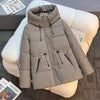 Hooded Parkas Women's Winter Cotton-padded Jackets Mid-length Overcoat Thicken Warm Casual Parkas Streetwear