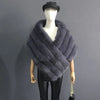 Woman Real Fox Fur Shawl Vest Jacket Fluffy Fur Cape Natural Fur Poncho Fur Lady Scarf Wrap Coat Shawl Wedding Party Clothing