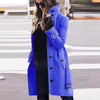 Women's Woolen Coat Outerwears Autumn Winter Warm Female Jackets Single Breasted Turn-down Collar Long Women's Clothes
