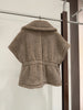 Teddy Bear Shawl Female Autumn Winter Camel Jacket Sheep Wool Coat Lapel Short Alpaca Silk Jacket