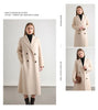 Women 100% Wool Peak Lapel Overcoat Belt Double-Breasted Autumn Winter Long Jacket Trench Coat Ladies Female Clothing #19