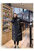 Black Glossy Parker Female Warm Winter Thicken Down Cotton Jacket Windproof Rainproof Women's Hooded Coat Casual Long Overcoat