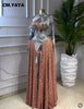 Women O-neck Long Sleeve Big Swing A-line Maxi Dress Spring Evening Sexy Parties Vacation Long Dresses Vestidos