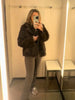 Retro Faux Fur Women Coat Urban Thicken Lapel Long Sleeve Single Breasted Female Outwear Autumn Winter Chic Lady Jacket