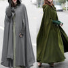 Winter Cloak Hooded Trench Coat Women Gothic Cape Women Trench Coat Open Front Cardigan Jacket Coat Cape Cloak Poncho Plus