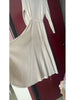 Pleated Long Sleeved Single Breasted Bud Cardigan Dress Ear Belt Women Thai Elegant Causal Designer Clothing
