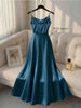 Pearl Strap Satin Slip Retro Dress Women's Elegant Solid Color Dress Strap Handmade Beaded Waist Collection Satin Gilded Dresses
