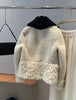 Original high-quality women's jacket top patchwork faux fur effect coat