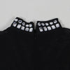 Women Full Sleeve Diamonds Mesh Rhinestones High Side Split Mermaid Maxi Long Dress Evening Sexy Party Dresses Vestidos