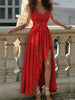 Women Evening Dresses Sexy Elegant Red Cocktail Party Chic Gala Graduation Formal Occasion Bridesmaid Gown Dress Clothes