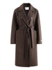 Stylish Women's Petite Wool Overcoat with Suit Lapel Winter 100% Wool Coats Suit Collar Long Winter Coat