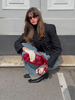 Frog Button Napoleon Short Jacket For Women Spring Stand Collar Cropped Coats Long Sleeve Street Outerwear
