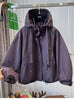 Korean Trench Coat Women Spring Autumn Loose Long Sleeve Casual All-Match Hooded Windbreaker Outerwear Ladies Overcoat