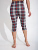 Women Minimalist Checkered Leggings Sports Yoga Pants Vacation Travel Outdoor Camping Cycling Tights Unique Capri Pants