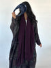 Middle Eastern Women Muslim Abayas Casual Islamic Kaftans Maxi Dresses Full Sleeve Arabian Jilbabs Open Front Abaya With Hajib
