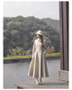 Winter Long Wool & Blends Coat for Women Chic Elegant Womans Clothing Skirted Woolen Overcoat