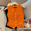Spring Autumn Elegant V-neck Be All-match Ladies Sweater Vest Jacket Temperament Women's Knitting Cardigan Waistcoat Top