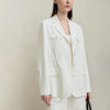 Women's Jacket Autumn Casual Notched Lapel Jacket Office Lady Versatile Women's Loose Long Sleeve Tops 12651026