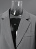 Tide Designer Back Button Blazer For Women Gray Notched Long Sleeve Female Coat Spring Clothing